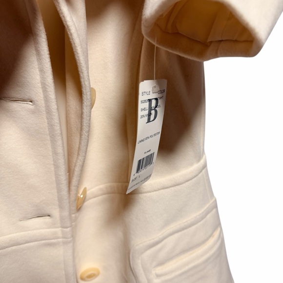 Braetan Cream Wool Blend Coat  – Classic Warm Winter Dress Coat L - Picture 8 of 10